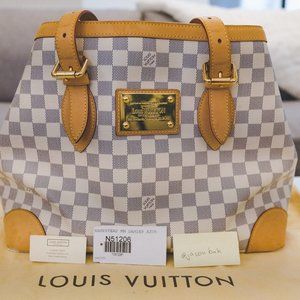💎✨ULTRA RARE✨💎 Louis Vuitton Hampstead MM Damier Azur w/ dust bag